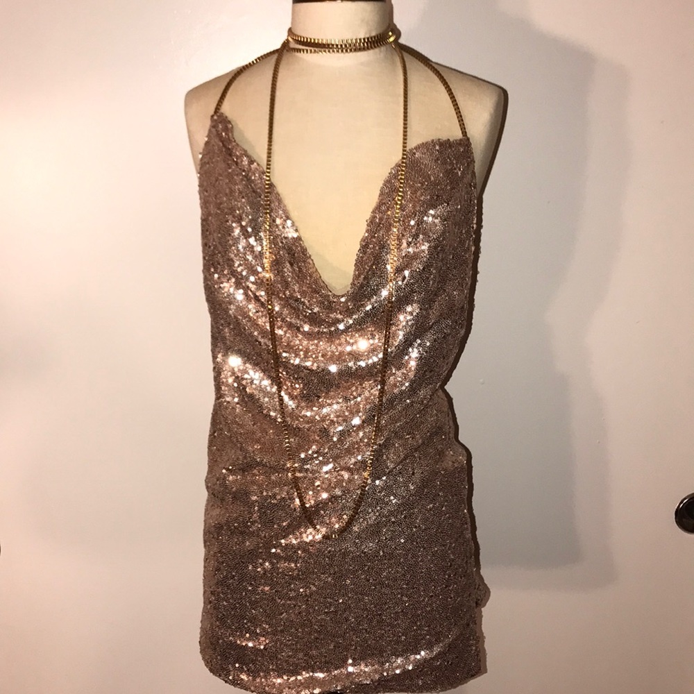 Mini sequence dress